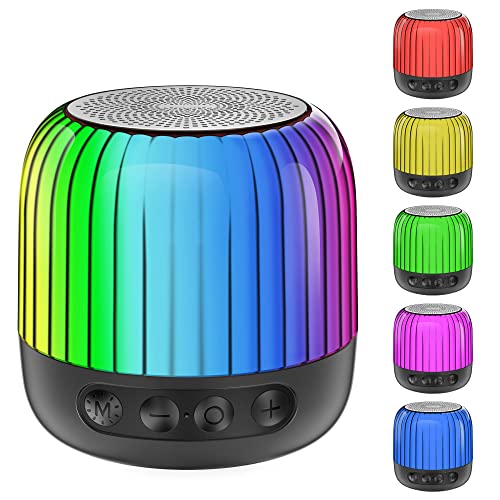 layajia Nachtlicht Bluetooth Lautsprecher, Multicolor Changing LED Nachttischlampe, Built-in Mic, Mädchen Jungen Teens Frauen Männer Freunde Weihnachten