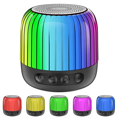 ssouwao Bluetooth Lautsprecher mit Lichtern, Nachtlicht Nachttischlampe, Multicolor Charge, 12H Spielzeit, Unterstützung TF-Karte, Geschenk für Mädchen Jungen Teens