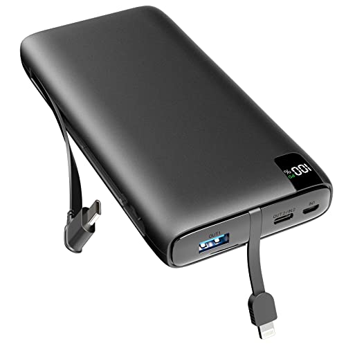 Powerbank 27000mAh, CONXWAN 22.5W PD USB C Schnelles Aufladen Externar Akku mit 2 Eingängen und 4 Ausgängen, Tragbares Handy Ladegerät für Smartphone, Tablets und mehr