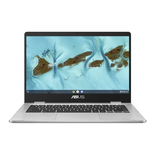 ASUS Chromebook C424 (14 Zoll, HD 1366 x 768) Laptop (Intel Celeron N4020, 8GB RAM, 64G eMMC, Intel HD Graphics 600, ChromeOs) Silver/QWERTZ