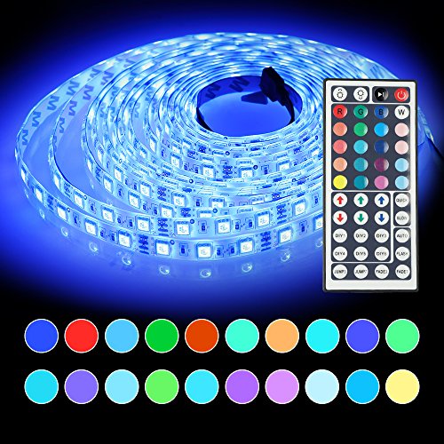 Aulaya 5m LED Strip 300LEDs IP65 wasserfest warmweiss bunt selbstklebend