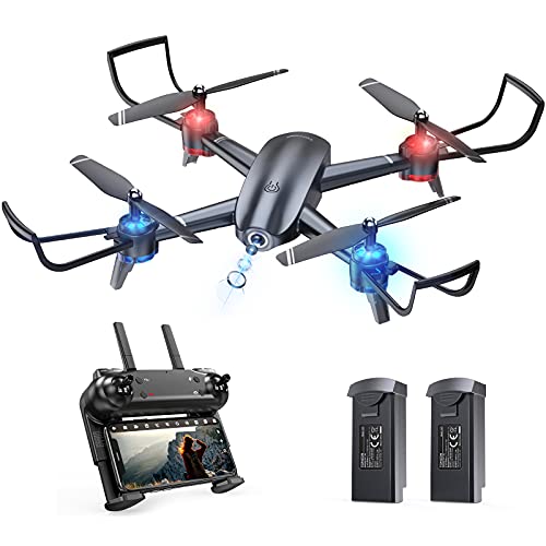 Tomzon Drohne mit Kamera 1080P HD für Anfänger, FPV WiFi Live Übertragung, Verbesserter Propellerschutz, 3D-Flip, Schwerkraftsensor, Kopfloser Modus, Große Drohne Geschenk für Kinder Erwachsene