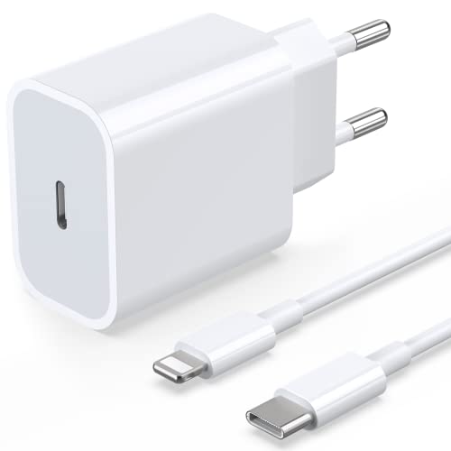 iPhone ladegerät 20W Schnellladegerät mit 2M iPhone Ladekabel - Fast Charger Netzteil Kompatibel mit iPhone 14/14 plus/14 Pro/13/12/11/XS/XR/8/SE/iPad